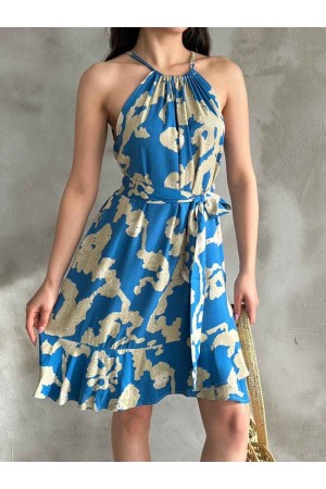 225728 TOPTAN DESENLİ ELBİSE