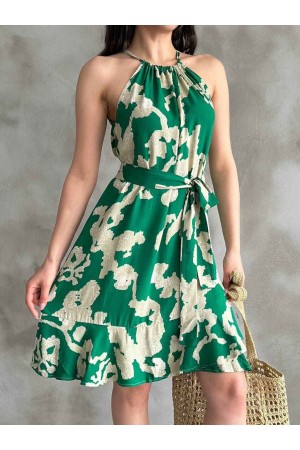 225730 TOPTAN DESENLİ ELBİSE