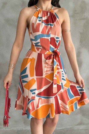 225731 patterned DRESS