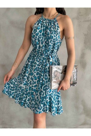 225732 TOPTAN DESENLİ ELBİSE