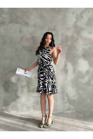 225734 TOPTAN DESENLİ ELBİSE