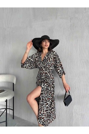 225738 TOPTAN DESENLİ ELBİSE