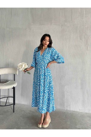 225739 TOPTAN DESENLİ ELBİSE