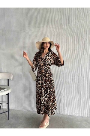 225741 TOPTAN DESENLİ ELBİSE