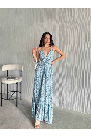 225746 TOPTAN DESENLİ ELBİSE