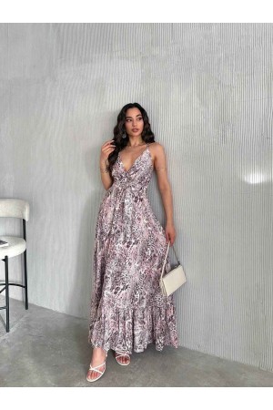 225748 TOPTAN DESENLİ ELBİSE