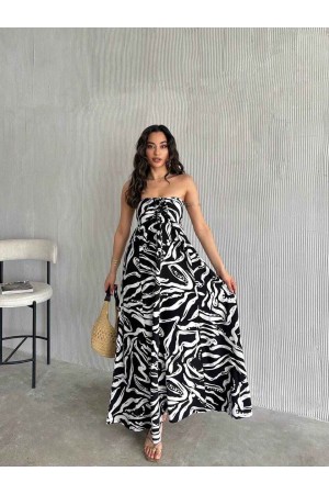 225749 TOPTAN DESENLİ ELBİSE