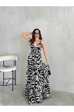 225750 TOPTAN DESENLİ ELBİSE