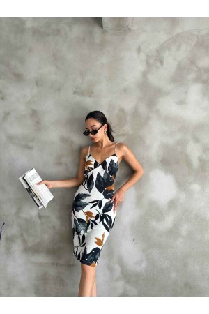 225761 TOPTAN DESENLİ ELBİSE