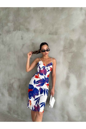 225762 TOPTAN DESENLİ ELBİSE