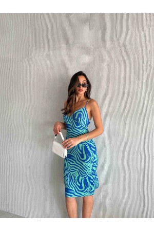 225763 TOPTAN DESENLİ ELBİSE