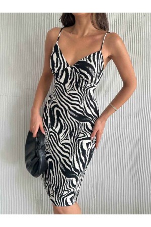 225764 TOPTAN DESENLİ ELBİSE