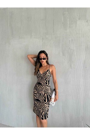 225765 TOPTAN DESENLİ ELBİSE