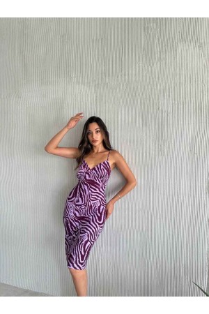 225766 TOPTAN DESENLİ ELBİSE