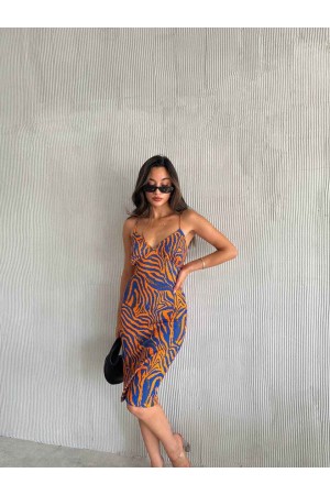 225767 TOPTAN DESENLİ ELBİSE