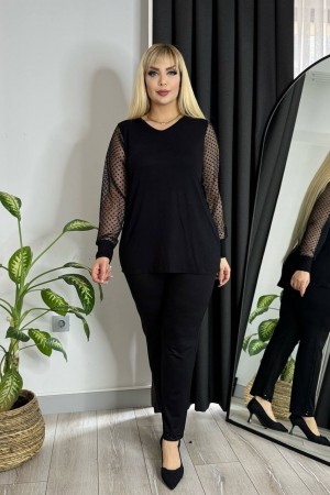 225807 черный БЛУЗКА