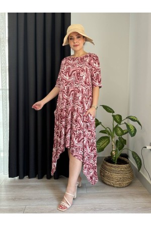 225847 DESENLİ ELBİSE