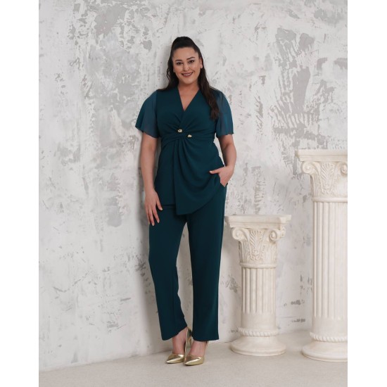 225870 ZÜMRÜT YEŞİL PANTOLON TAKIM