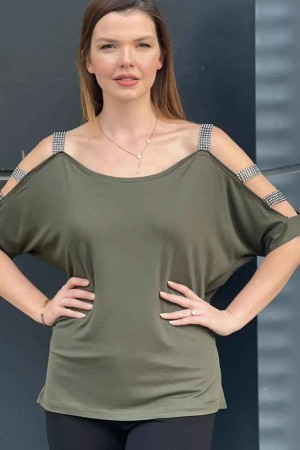 225881 цвет хаки БЛУЗКА