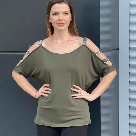 225881 цвет хаки БЛУЗКА