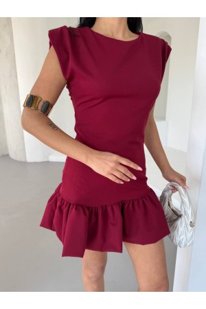 225884 BORDO ELBİSE