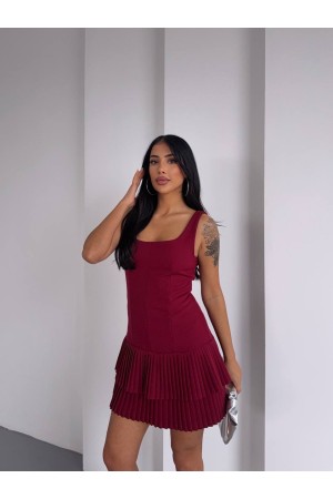 225912 BORDO ELBİSE