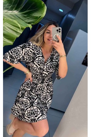 225916 DESENLİ ELBİSE