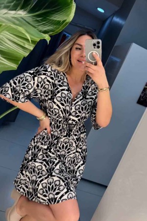 225916 DESENLİ ELBİSE