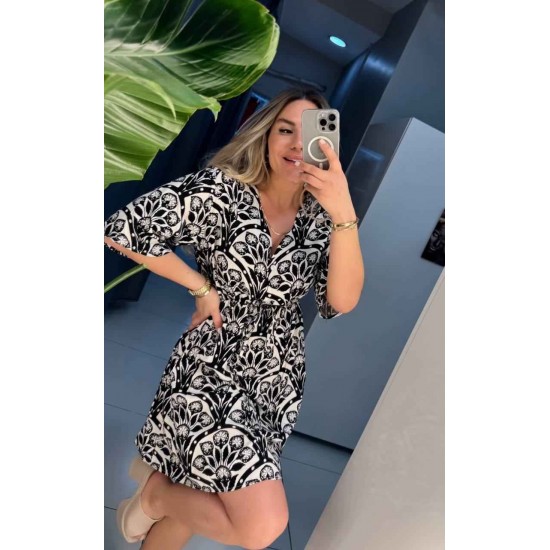 225916 DESENLİ ELBİSE