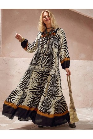 225921 DESENLİ ELBİSE