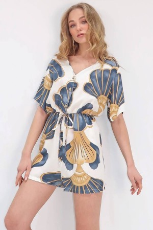 225926 узорчатый КОМБИНЕЗОН