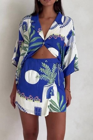 225959 узорчатый Шорты костюма