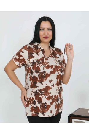 225988 узорчатый БЛУЗКА