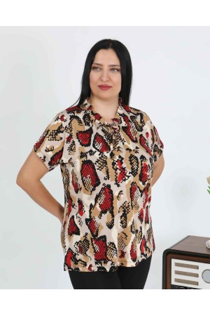 225989 узорчатый БЛУЗКА