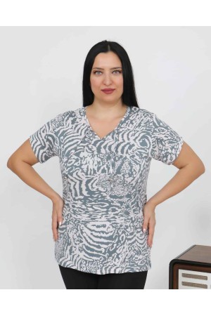 226007 DESENLİ BLUZ