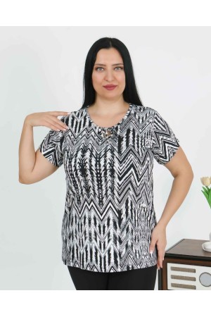 226010 узорчатый БЛУЗКА