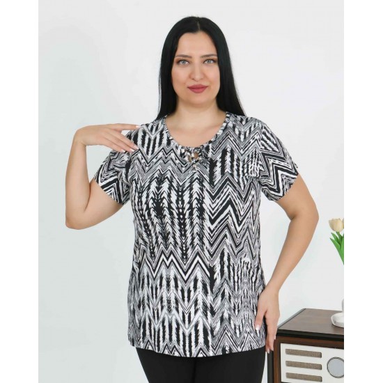 226010 DESENLİ BLUZ