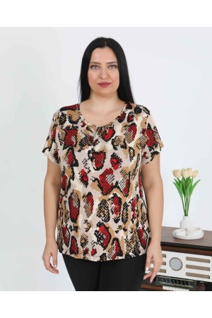 226012 узорчатый БЛУЗКА