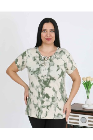 226015 узорчатый БЛУЗКА