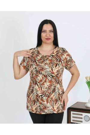 226016 узорчатый БЛУЗКА