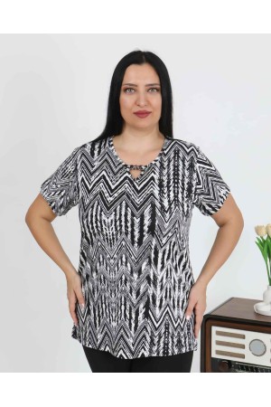 226021 узорчатый БЛУЗКА