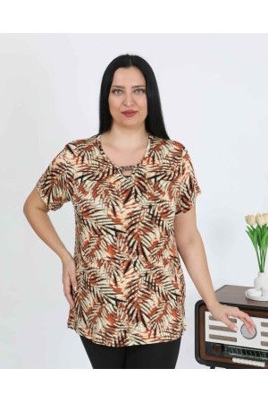 226023 узорчатый БЛУЗКА