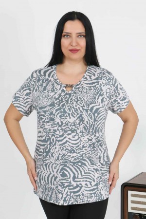 226025 DESENLİ BLUZ