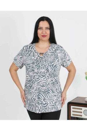 226025 узорчатый БЛУЗКА