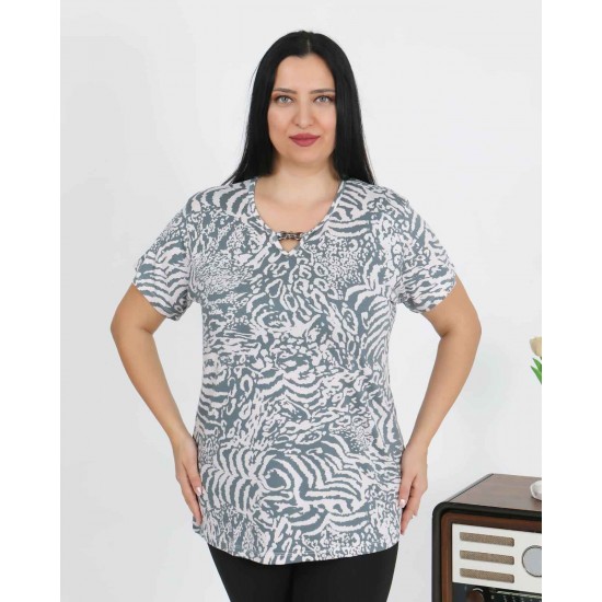 226025 DESENLİ BLUZ