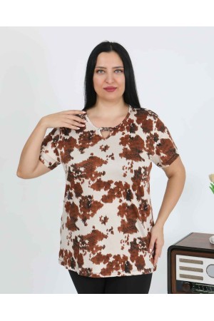 226026 узорчатый БЛУЗКА