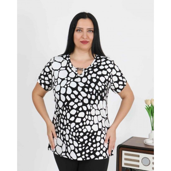 226029 DESENLİ BLUZ