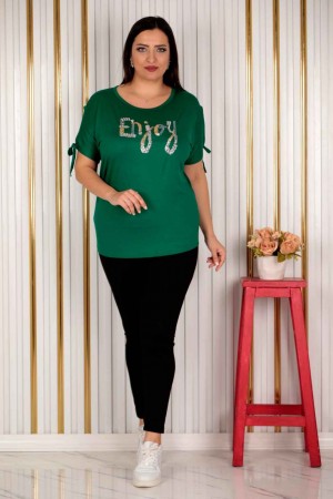 226165 Изумрудно-зеленый БЛУЗКА