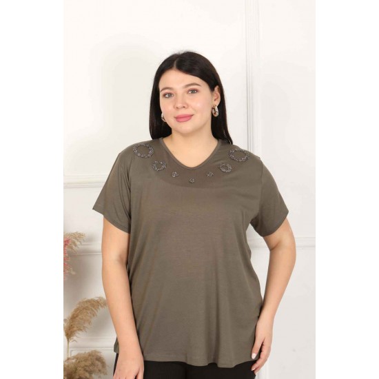 226226 цвет хаки БЛУЗКА