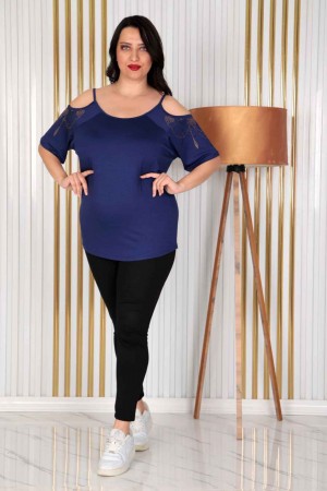 226256 синий БЛУЗКА